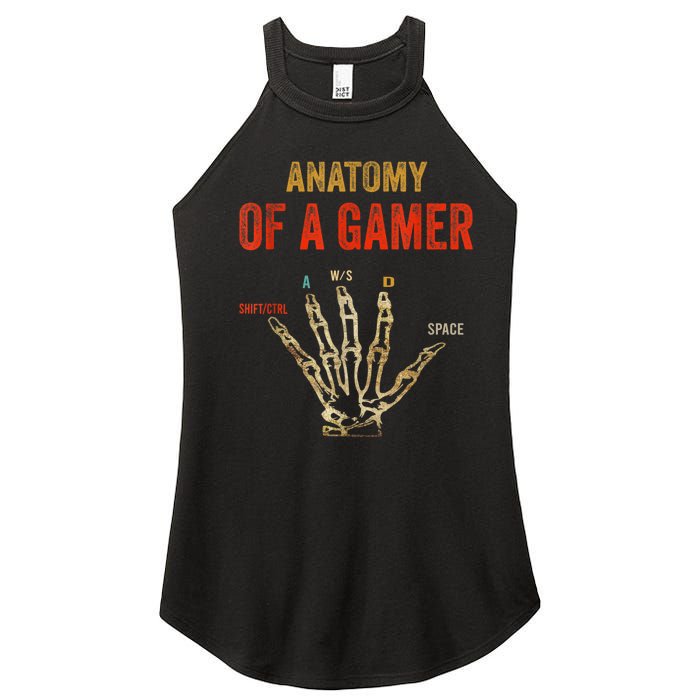 Anatomy Of A Gamer Gaming Gifts For Gamer Women's Perfect Tri Rocker Tank