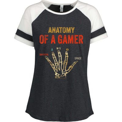 Anatomy Of A Gamer Gaming Gifts For Gamer Enza Ladies Jersey Colorblock Tee