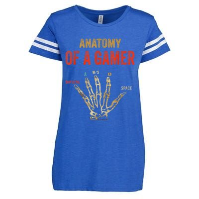 Anatomy Of A Gamer Gaming Gifts For Gamer Enza Ladies Jersey Football T-Shirt