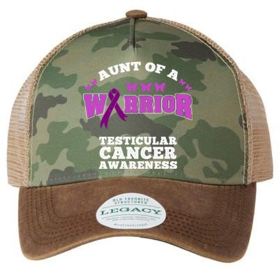 Aunt Of A Warrior Testicular Cancer Awareness Funny Gift Legacy Tie Dye Trucker Hat