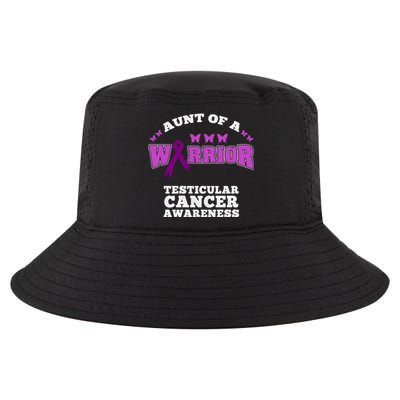 Aunt Of A Warrior Testicular Cancer Awareness Funny Gift Cool Comfort Performance Bucket Hat