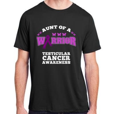 Aunt Of A Warrior Testicular Cancer Awareness Funny Gift Adult ChromaSoft Performance T-Shirt