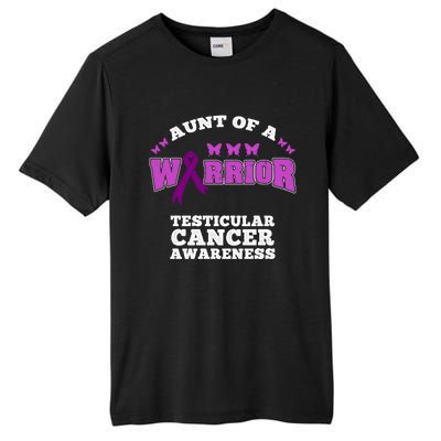 Aunt Of A Warrior Testicular Cancer Awareness Funny Gift Tall Fusion ChromaSoft Performance T-Shirt