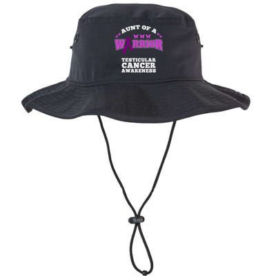 Aunt Of A Warrior Testicular Cancer Awareness Funny Gift Legacy Cool Fit Booney Bucket Hat