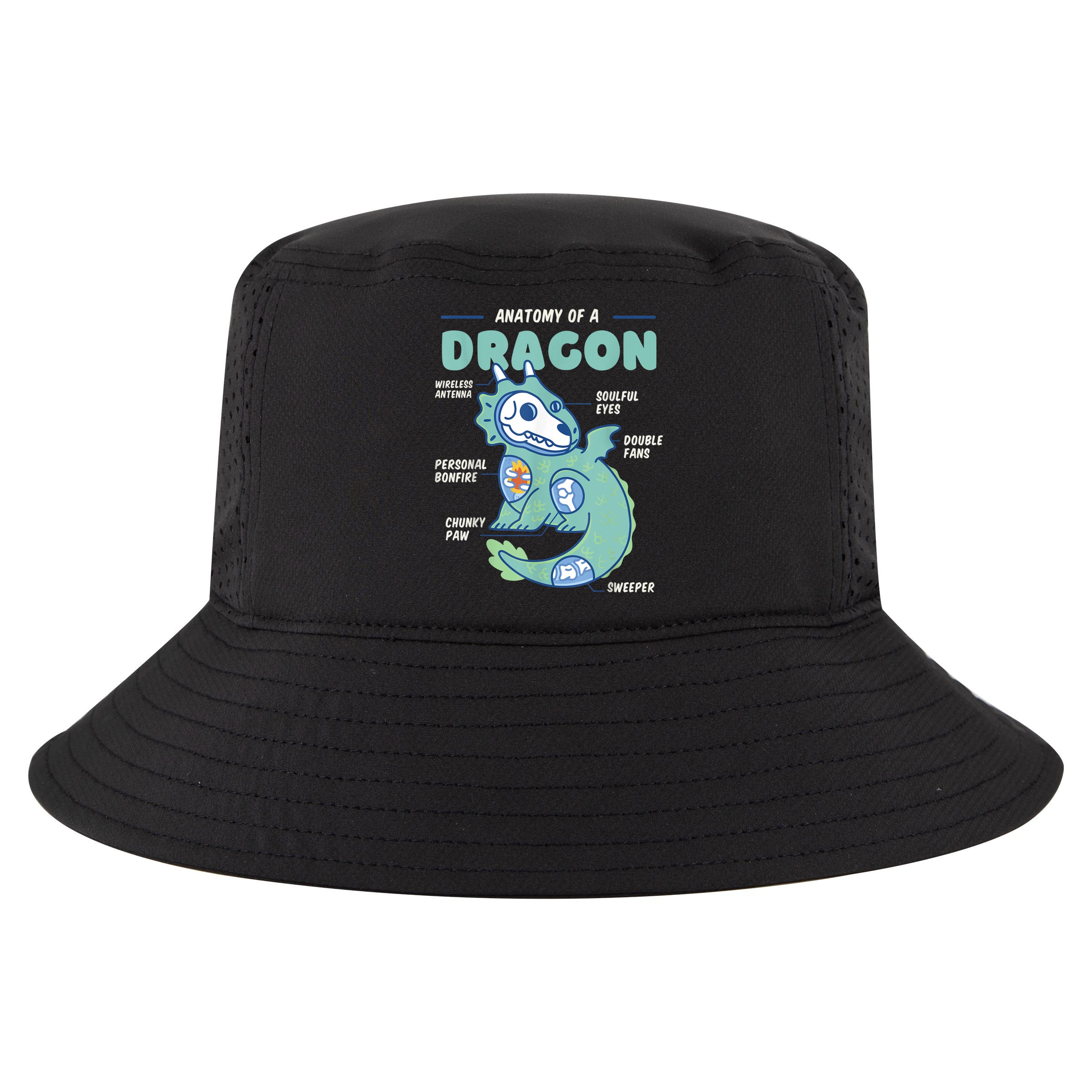 Anatomy Of A Dragon, Funny Dragon Shirt Boys Cool Comfort Performance Bucket Hat