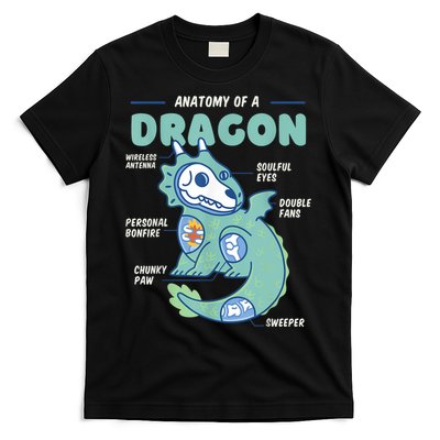 Anatomy Of A Dragon, Funny Dragon Shirt Boys T-Shirt