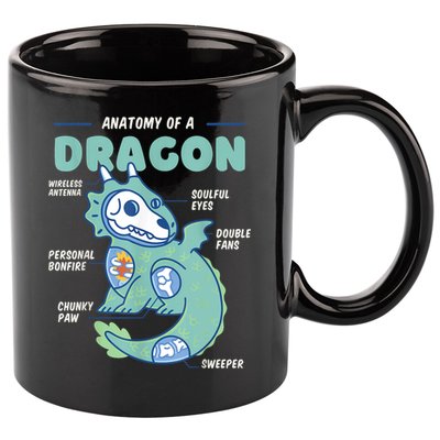 Anatomy Of A Dragon, Funny Dragon Shirt Boys 11oz C Handle Ceramic Mug