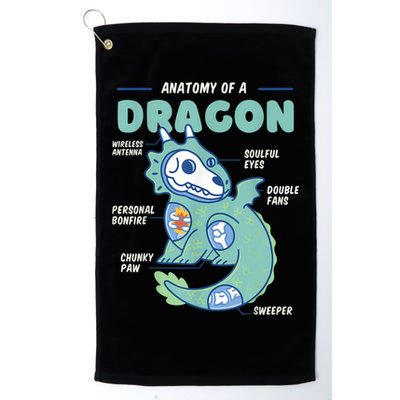 Anatomy Of A Dragon, Funny Dragon Shirt Boys Golf Towel