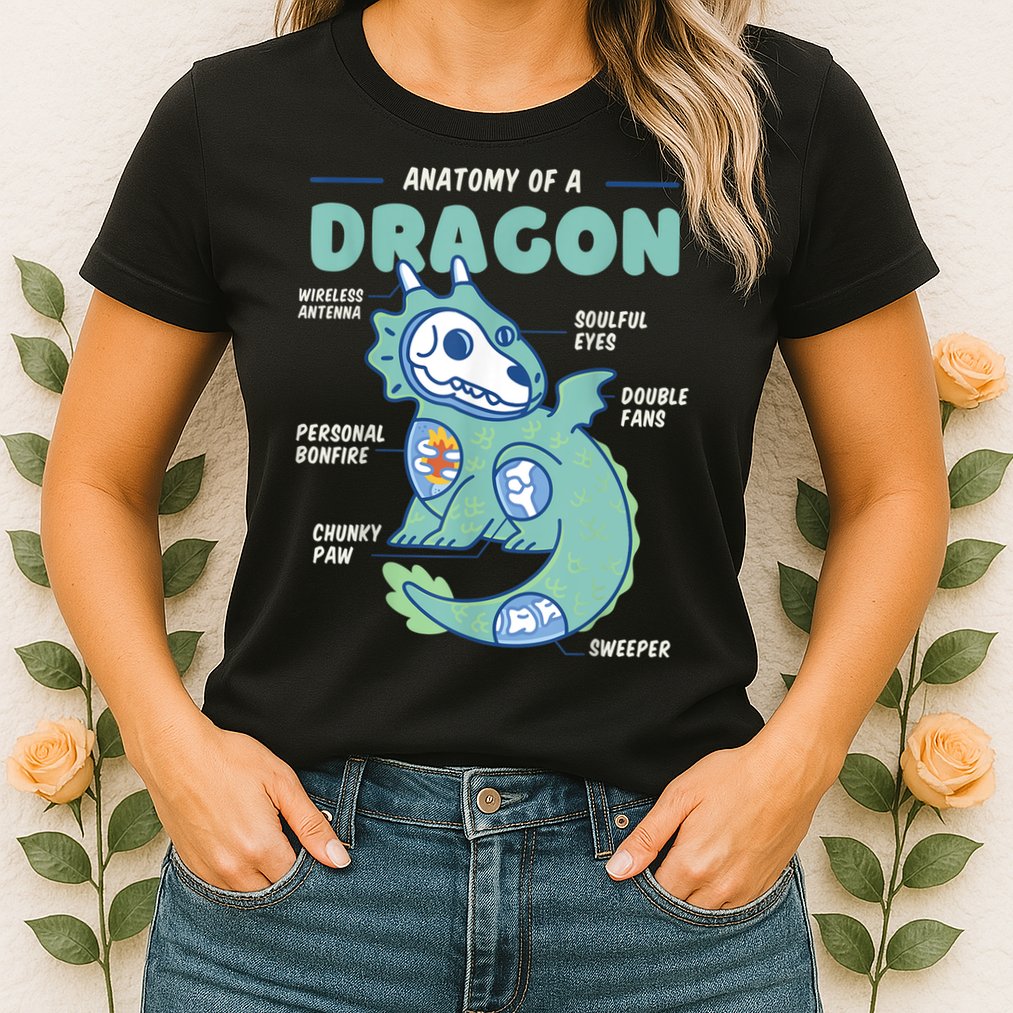 Anatomy Of A Dragon, Funny Dragon Shirt Boys Womens T-Shirt