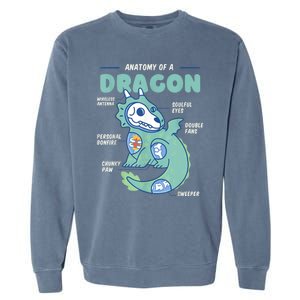 Anatomy Of A Dragon, Funny Dragon Shirt Boys Garment-Dyed Sweatshirt