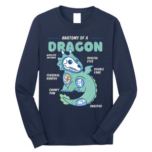 Anatomy Of A Dragon, Funny Dragon Shirt Boys Long Sleeve Shirt