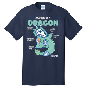 Anatomy Of A Dragon, Funny Dragon Shirt Boys Tall T-Shirt