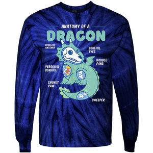 Anatomy Of A Dragon, Funny Dragon Shirt Boys Tie-Dye Long Sleeve Shirt