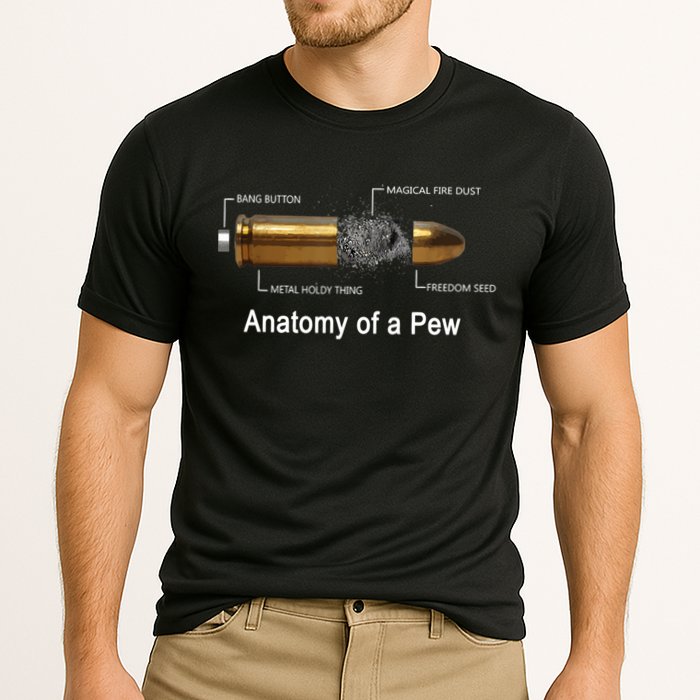 Anatomy Of A Pew Labeled Gift Cooling Performance Crew T-Shirt