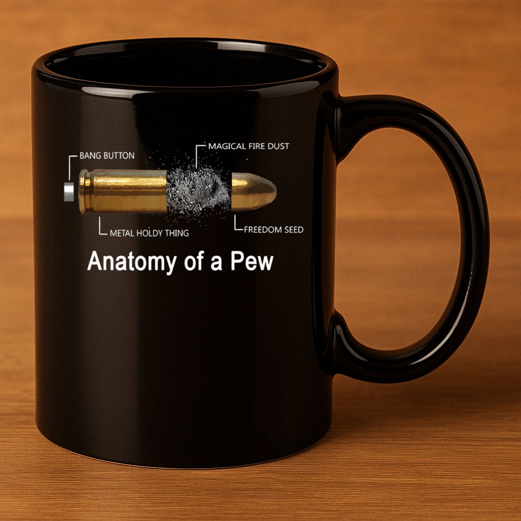 Anatomy Of A Pew Labeled Gift 11oz C Handle Ceramic Mug
