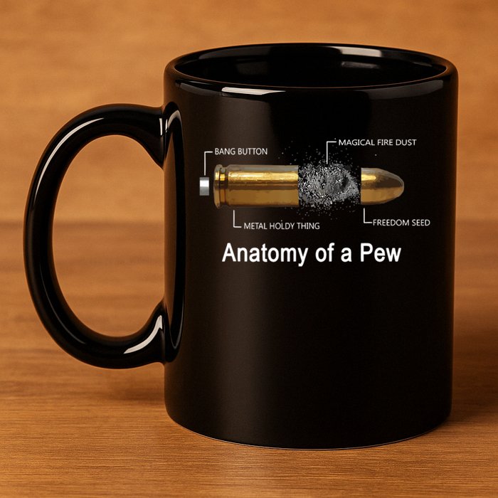 Anatomy Of A Pew Labeled Gift 11oz C Handle Ceramic Mug