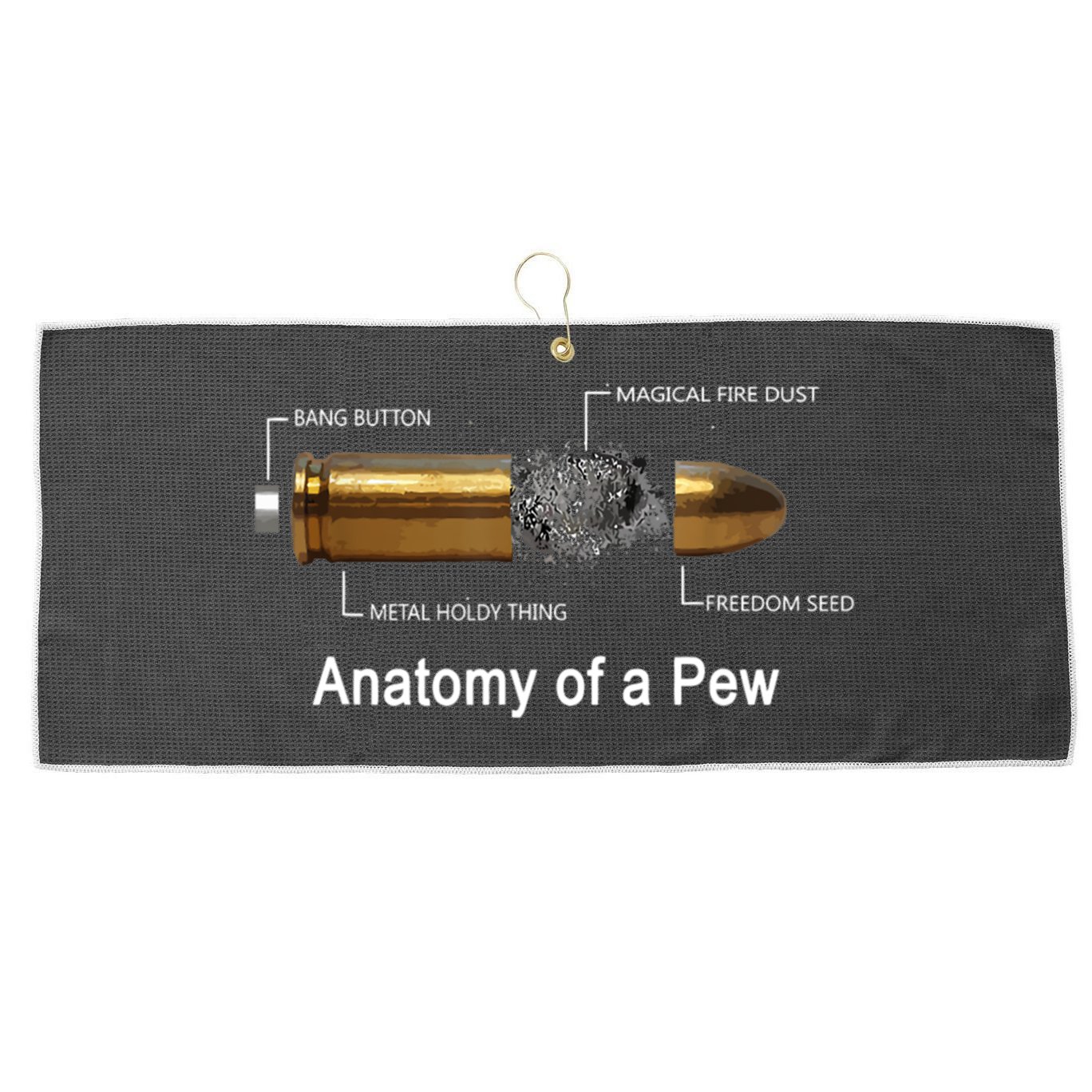 Anatomy Of A Pew Labeled Gift Large Microfiber Waffle Golf Towel