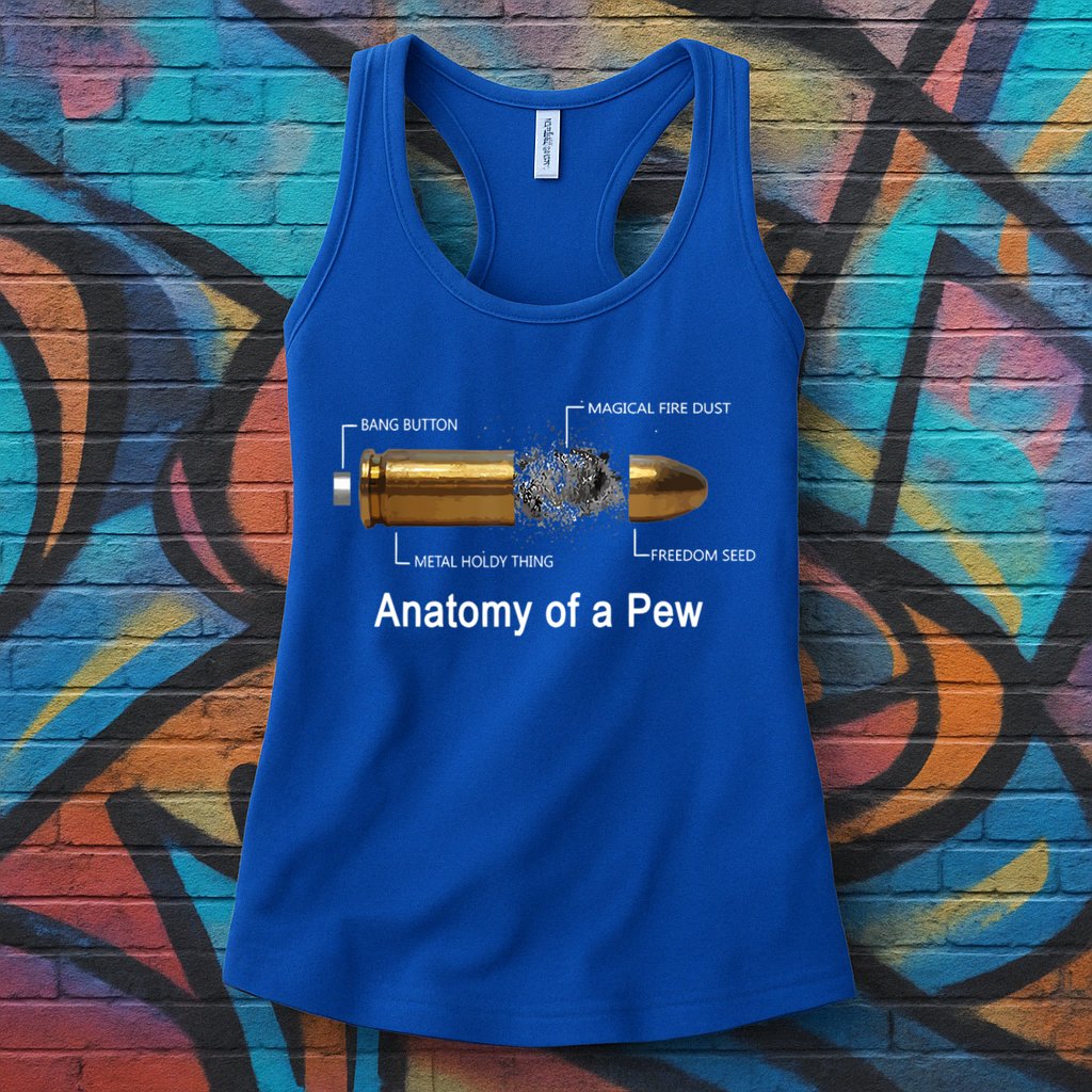 Anatomy Of A Pew Labeled Gift Womens Tank Top