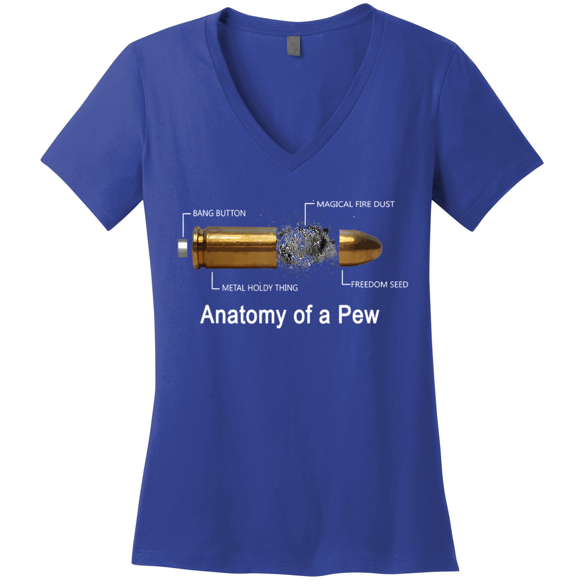 Anatomy Of A Pew Labeled Gift Women's V-Neck T-Shirt