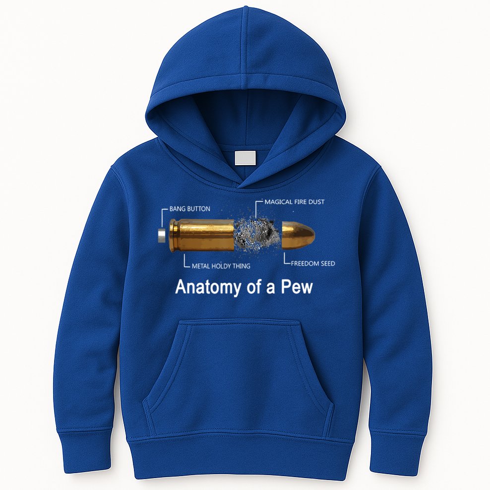 Anatomy Of A Pew Labeled Gift Kids Hoodie
