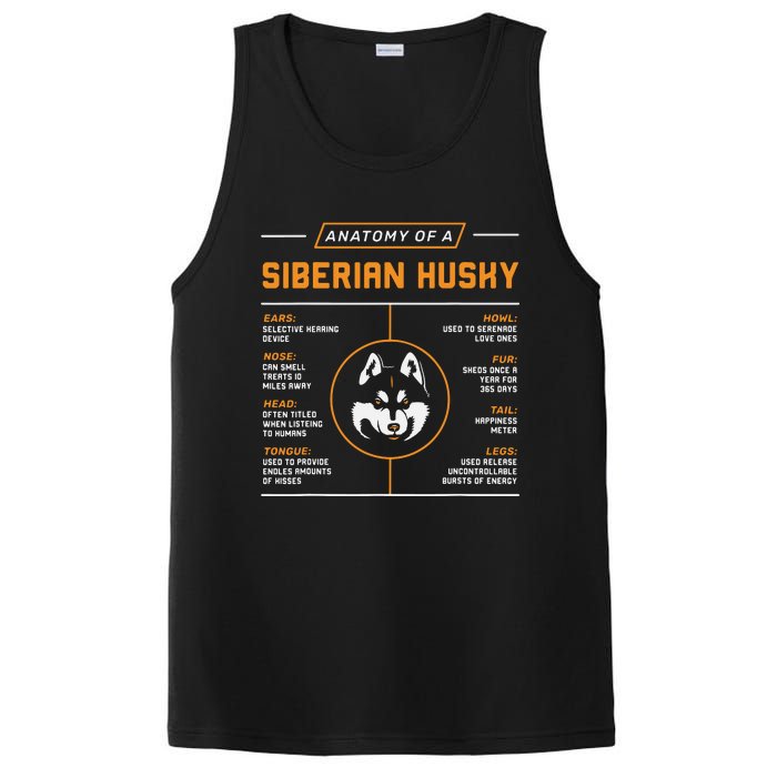 Anatomy Of A Husky Siberian Dog Owner PosiCharge Competitor Tank