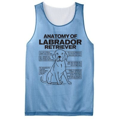 Anatomy Of A Labrador Retriever Funny Dog Owner Gifts Mesh Reversible Basketball Jersey Tank