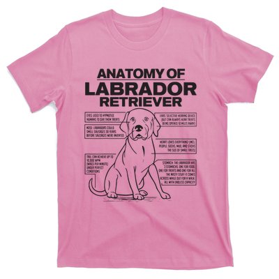 Anatomy Of A Labrador Retriever Funny Dog Owner Gifts T-Shirt