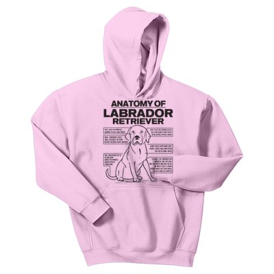 Anatomy Of A Labrador Retriever Funny Dog Owner Gifts Kids Hoodie