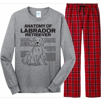 Anatomy Of A Labrador Retriever Funny Dog Owner Gifts Long Sleeve Pajama Set