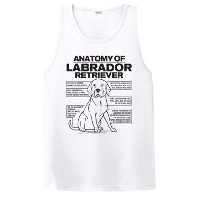 Anatomy Of A Labrador Retriever Funny Dog Owner Gifts PosiCharge Competitor Tank