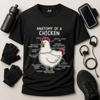 Anatomy Of A Chicken Country Farm Cooling Performance Crew T-Shirt