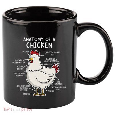 Anatomy Of A Chicken Country Farm 11oz C Handle Ceramic Mug