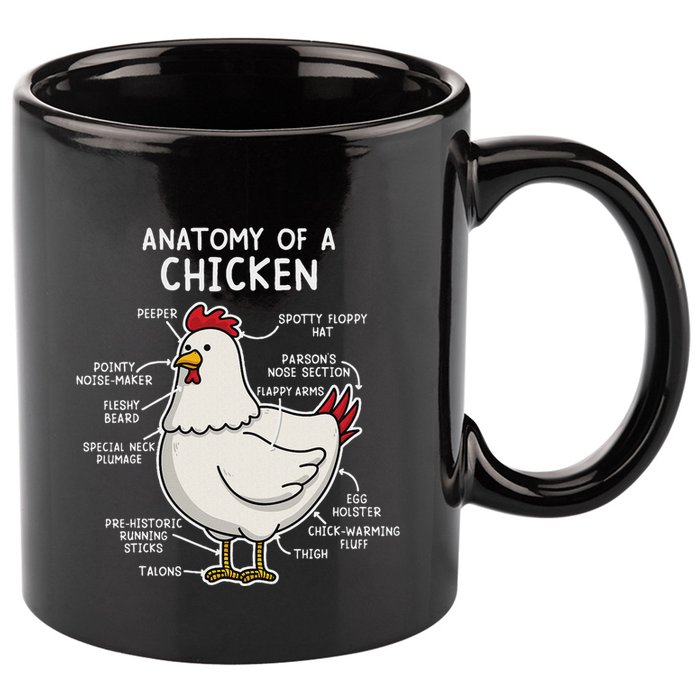Anatomy Of A Chicken Country Farm 11oz C Handle Ceramic Mug