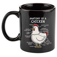 Anatomy Of A Chicken Country Farm 11oz C Handle Ceramic Mug