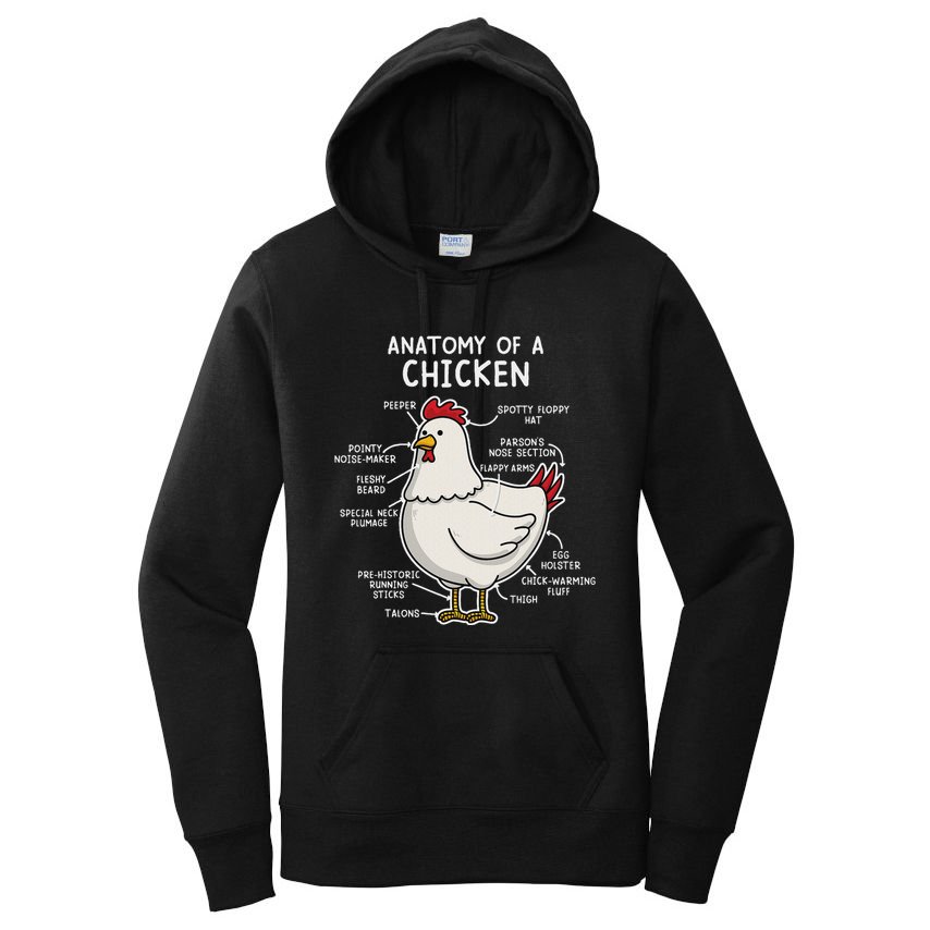 Anatomy Of A Chicken Country Farm Women's Pullover Hoodie