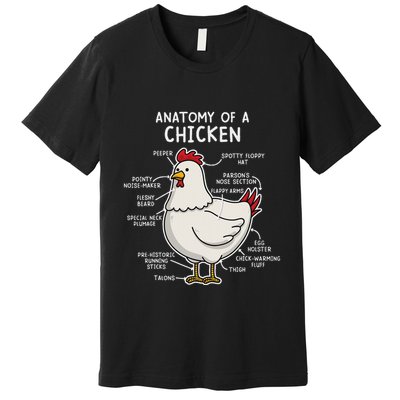 Anatomy Of A Chicken Country Farm Premium T-Shirt
