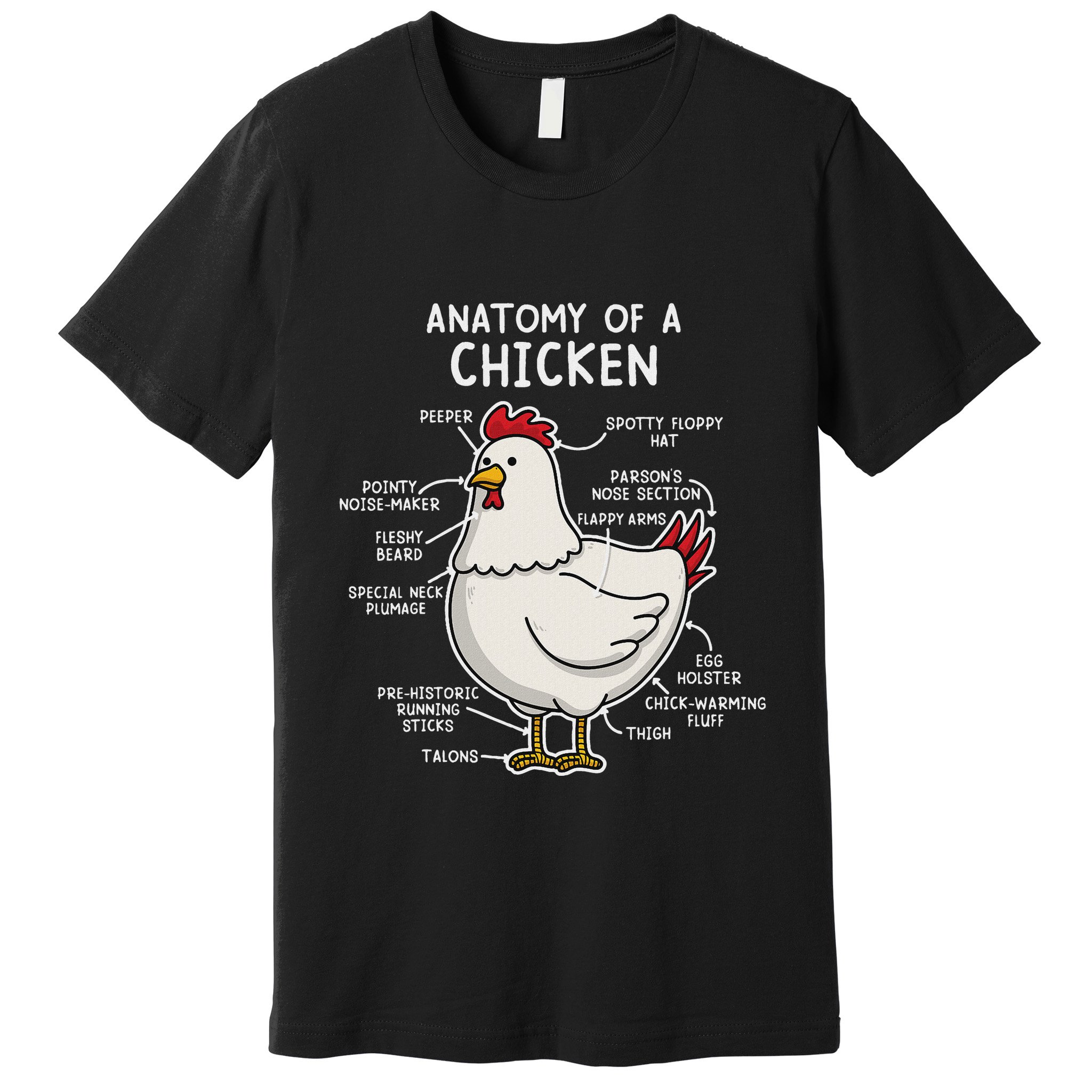 Anatomy Of A Chicken Country Farm Premium T-Shirt