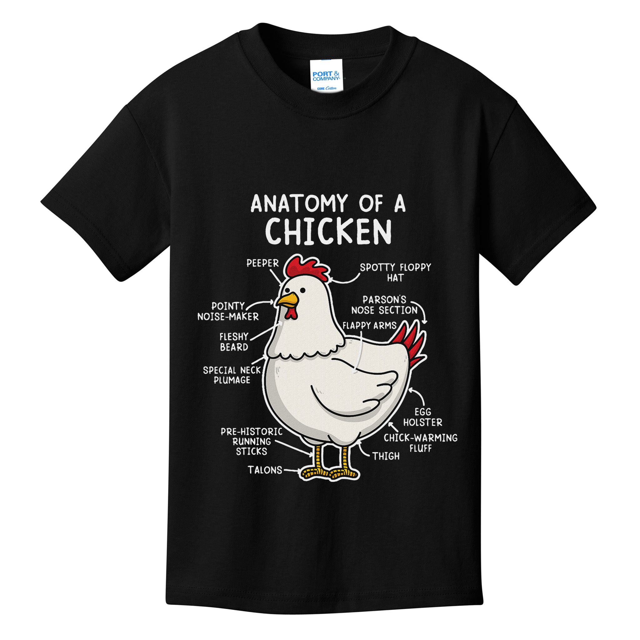 Anatomy Of A Chicken Country Farm Kids T-Shirt
