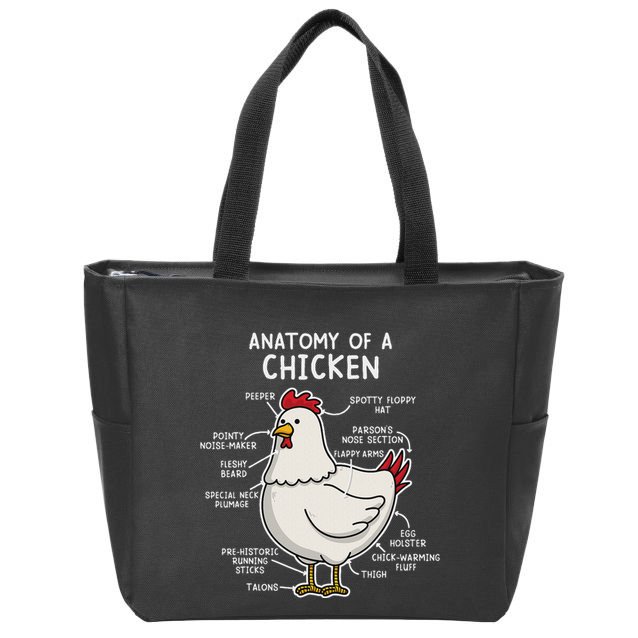 Anatomy Of A Chicken Country Farm Zip Tote Bag