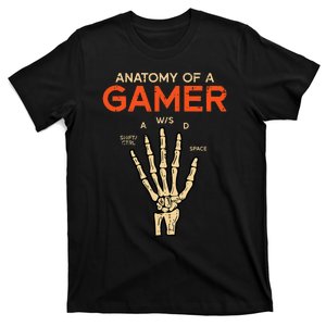 Anatomy Of A Gamer Skeleton Hand Funny Teens T-Shirt