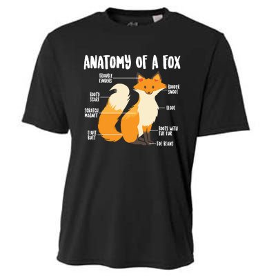 Anatomy Of A Fox | Cute Sweet Carnivore Funny Animal Gift Cooling Performance Crew T-Shirt