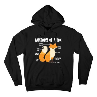 Anatomy Of A Fox | Cute Sweet Carnivore Funny Animal Gift Hoodie