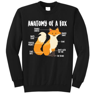 Anatomy Of A Fox | Cute Sweet Carnivore Funny Animal Gift Sweatshirt