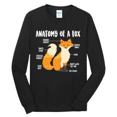 Anatomy Of A Fox | Cute Sweet Carnivore Funny Animal Gift Tall Long Sleeve T-Shirt