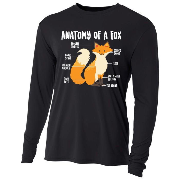 Anatomy Of A Fox | Cute Sweet Carnivore Funny Animal Gift Cooling Performance Long Sleeve Crew