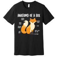 Anatomy Of A Fox | Cute Sweet Carnivore Funny Animal Gift Premium T-Shirt