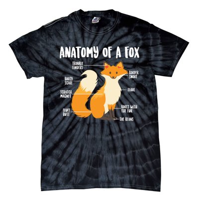 Anatomy Of A Fox | Cute Sweet Carnivore Funny Animal Gift Tie-Dye T-Shirt