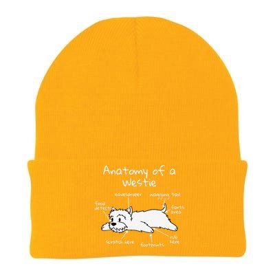 Anatomy Of A Westie Funny Dog Knit Cap Winter Beanie