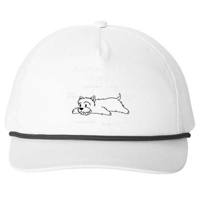 Anatomy Of A Westie Funny Dog Snapback Five-Panel Rope Hat