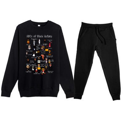 Abcs Of Black History Month Original Juneteenth Premium Crewneck Sweatsuit Set